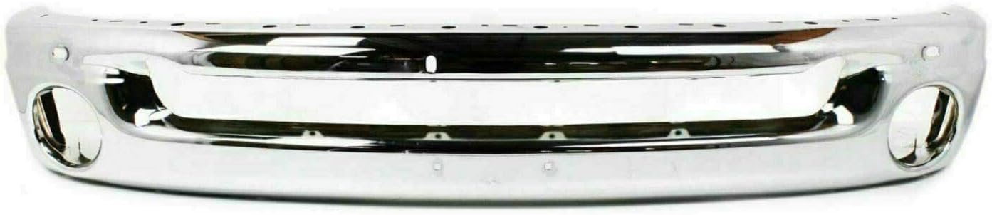 Front Bumper Face Bar Chrome Steel + Inner Filler + Upper Cover Textured Direct Replacement Compatible With 2006-2009 Dodge Ram 1500 2500 3500 CH1000880 CH1002383 CH1091101