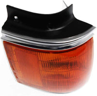 Set Of 2 Front Corner Light Assembly With Chrome Trim Left Driver & Right Passenger Side Direct Replacement Compatible With 1987-1988 Toyota Pickup TO2521119 TO2520117