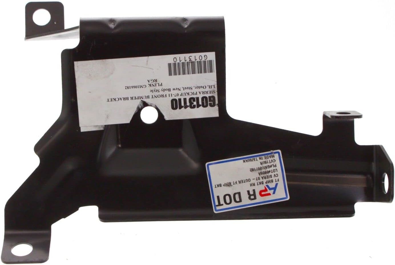 Set Of 2 Outer Bumper Bracket Left Driver & Right Passenger Side Direct Replacement Compatible With 2007-2013 GMC Sierra 1500 2500HD GM1067182 GM1066182 15901539 15901538