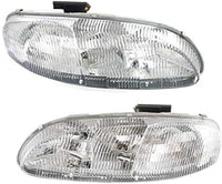 Set Of 2 Front Head Light Composite Assembly Halogen Left Driver & Right Passenger Side Direct Replacement Compatible With 1995-2001 Chevrolet Lumina GM2503139 GM2502139 10420376