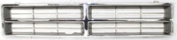 Front Grille Chrome Insert Direct Replacement Compatible With 1986-1990 Dodge Full Size Pickup CH1200103 4249802