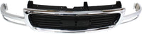 Front Grille Chrome Shell/Painted Black Insert Direct Replacement Compatible With 1999-2002 GMC Sierra 1500 2500/2000-2006 Yukon GM1200430 19130787