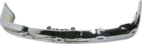 Front Bumper Chrome Steel + Upper Cover + Lower Valance Textured Direct Replacement Compatible With Chevrolet Silverado 1500 2003-2006 / Avalanche 2002-2006 GM1051110 GM1002416