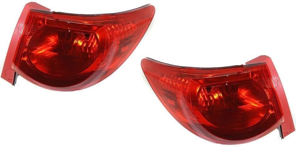 Set Of 2 Tail Light Outer Assembly Red Lens Left Driver & Right Passenger Side Direct Replacement Compatible With 2009-2012 Chevrolet Traverse GM2801238 GM2800238 15912686 15912687