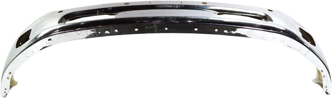 Front Bumper Steel Chrome With Parking Aid Sensor & Fog Light Holes Direct Replacement Compatible With 2014-2018 Ram 1500 CH1002402 68160857AA