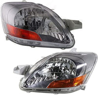 Set Of 2 Front Headlight Lens And Housing Right Passenger & Left Driver Side Direct Replacement Compatible With 2007-2011 Toyota Yaris TO2518120 TO2519120 8117052A80 8113052A90