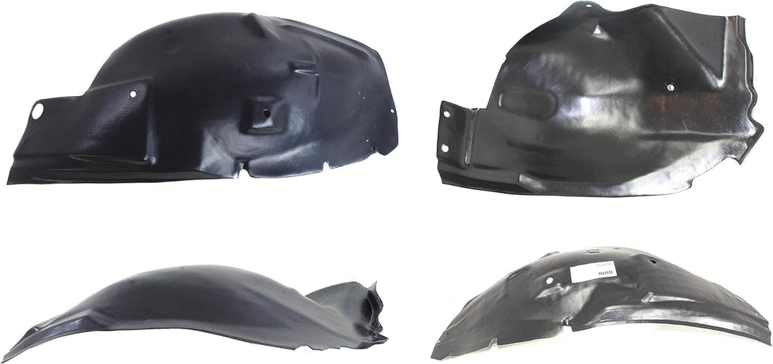 Set Of 4 Front And Rear Section Fender Liner Left Driver & Right Passenger Side Direct Replacement Compatible With 2005-2009 Ford Mustang FO1251130 FO1250129 FO1251128 FO1250127