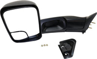 Front Towing Mirror Manual Adjust & Folding Non-Heated Textured Left Driver Side Direct Replacement Compatible With 1994-2001 Dodge Ram 1500/1994-2002 2500 3500 CH1320332