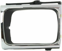 Front Grille Chrome Shell Black Insert + Lower Valance Primed + Head Light Door Bezel Left Driver & Right Passenger Side Direct Replacement Compatible With 1992-1995 Toyota Pickup