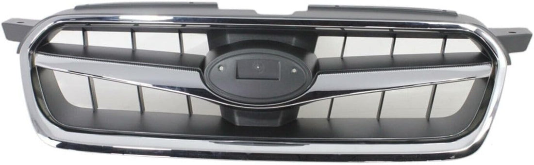 Front Grille Chrome Shell with Black Insert Direct Replacement Compatible With 2008-2009 Subaru Legacy SU1200138 91121AG20A