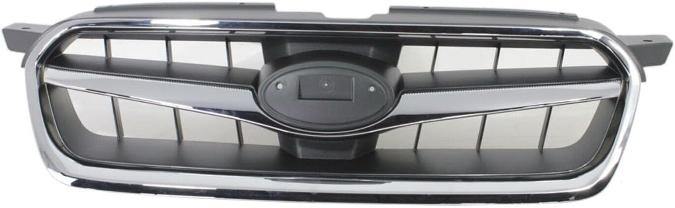 Front Grille Chrome Shell with Black Insert Direct Replacement Compatible With 2008-2009 Subaru Legacy SU1200138 91121AG20A