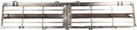 Front Grille Insert Chrome Plastic + Headlight Bezels Painted Silver Right Passenger & Left Driver Side Direct Replacement Compatible With Dodge Full Size Pickup 1986-1990 CH1200103