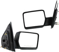 AUTOS PARTS PLUS Set Of 2 Front Power Mirror Manual Folding Heated Textured Left Driver & Right Passenger Side Direct Replacement Compatible With 2004-2008 Ford F-150 FO1320233 FO1321233 8L3Z17683EA