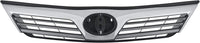 Front Upper & Lower Grille + Headlights + Fog Light Covers Primed Left Driver & Right Passenger Side Direct Replacement Compatible With 2012-2014 Toyota Camry TO1200344 TO1036128