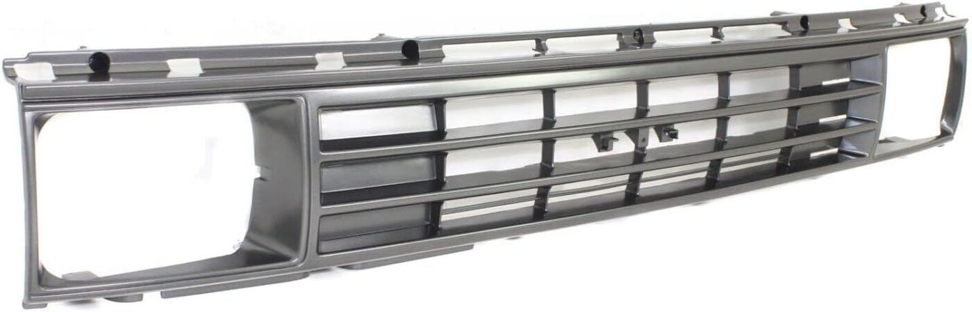 Front Grille Painted Silver Shell with Black Insert Direct Replacement Compatible With 1987-1988 Toyota Pickup TO1200108 5310089118