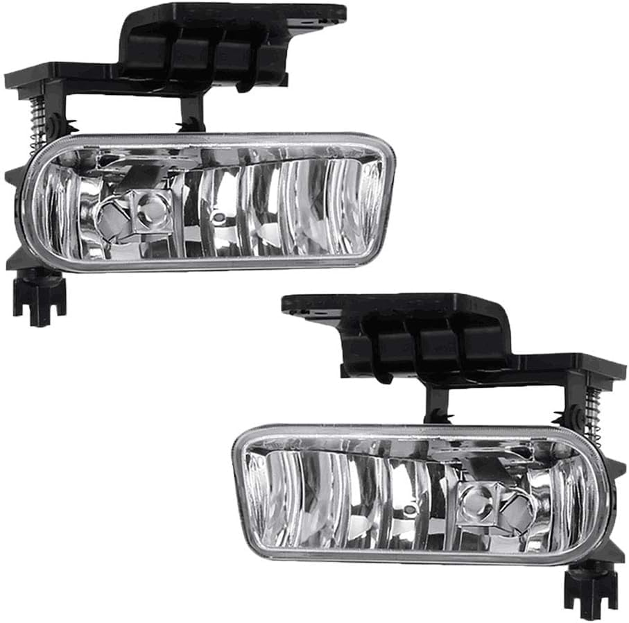 Front Bumper Chrome + Upper Cover Textured + Lower Valance + Fog Light Right & Left Side Direct Replacement Compatible With Chevrolet Silverado 1999-2002 / Tahoe/Suburban 2000-2004