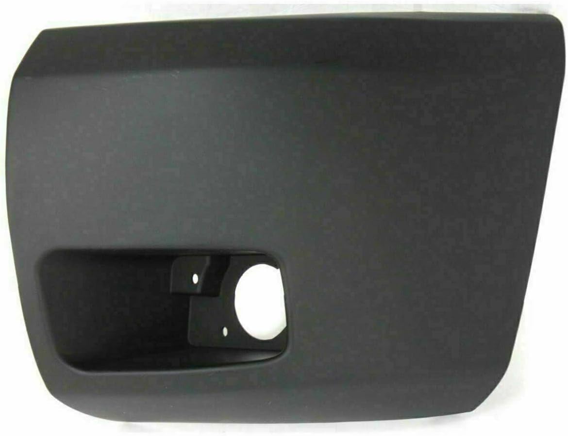 Front Bumper Primed + Lower Valance + Extension Textured + Set Of 2 End Cap Right Passenger & Left Driver Side Direct Replacement Compatible With Chevrolet Silverado 1500 2007-2013