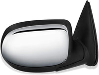 Set Of 2 Front Power Mirrors Manual Folding Non-Heated Chrome Left Driver & Right Passenger Side Direct Replacement Compatible With 1999-2002 Chevrolet Silverado/GMC Sierra GM1320174