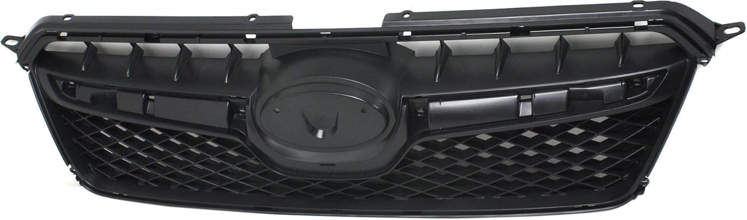 Front Grille Black Shell and Insert + Moldings Center & Surround Chrome Plastic Direct Replacement Compatible With Subaru XV Crosstrek 2013-2015 SU1200151 SU1210100 SU1202100
