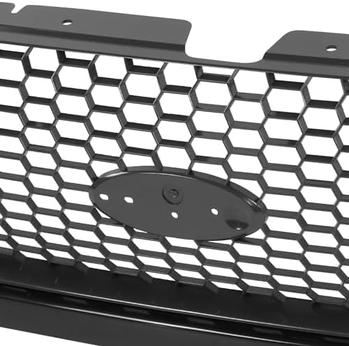 Front Grille Assembly Primed Shell And Painted Dark Gray Mesh Insert Direct Replacement Compatible With 2001-2003 Ford Ranger FO1200395 3L5Z8200BA