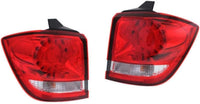 Set Of 2 Tail Light Outer Assembly Chrome Interior Left Driver & Right Passenger Side Direct Replacement Compatible With 2009-2020 Dodge Journey CH2805105 CH2804105 68078464AD