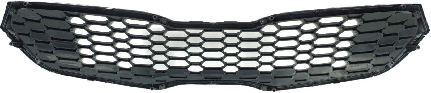 Front Grille Chrome Shell With Gray Insert Direct Replacement Compatible With 2014-2016 Kia Forte / 2014-2016 Kia Forte5 KI1200156 86350A7500