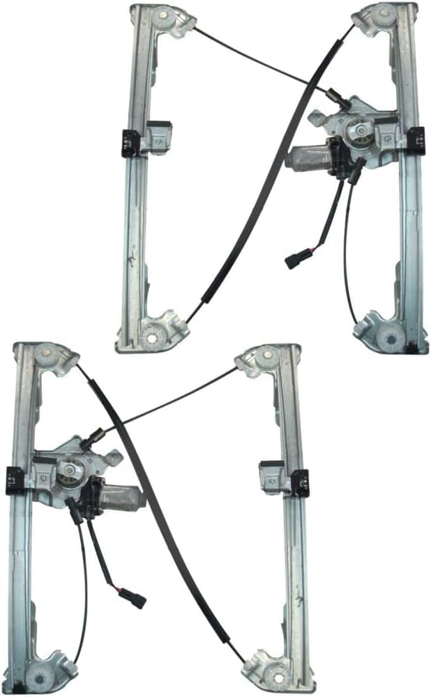 Set of 2 Rear Power Window Regulator with Moter Left Driver & Right Passenger Side Direct Replacement Compatible with 2004-2008 Ford F-150/2006-2008 Lincoln Mark LT FO1551126