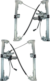 Set of 2 Rear Power Window Regulator with Moter Left Driver & Right Passenger Side Direct Replacement Compatible with 2004-2008 Ford F-150/2006-2008 Lincoln Mark LT FO1551126