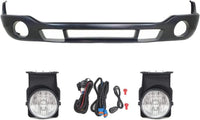 AUTOS PARTS PLUS Front Bumper Lower Valance Primed + Fog Light With Harness & Switch Left Driver & Right Passenger Side Direct Replacement Compatible With 2003-2006 GMC Sierra 1500 2500HD GM1000684