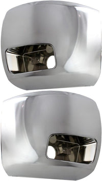 AUTOS PARTS PLUS Front Bumper End Caps Chrome Left Driver & Right Passenger Side Direct Replacement Compatible With 2007-2012 Chevrolet Silverado 2500HD 3500HD GM1016108 GM1017108 15839251