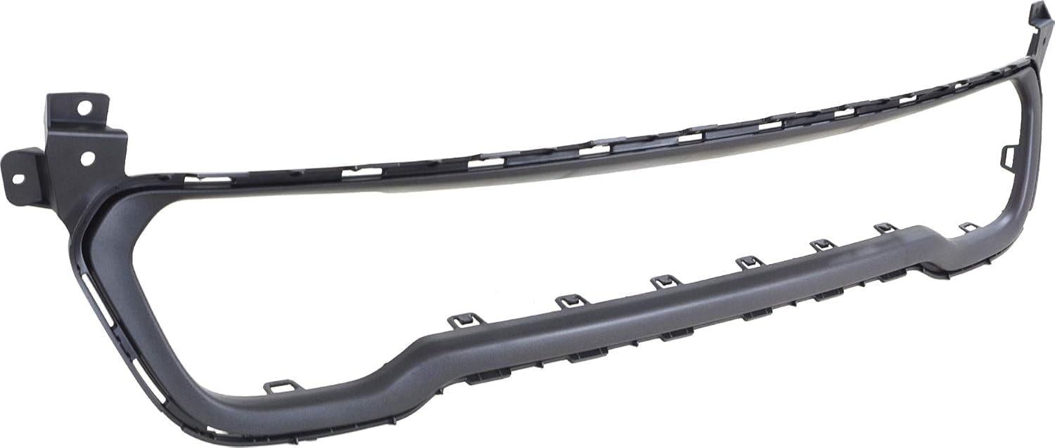 Front Bumper Molding Dark Gray Direct Replacement Compatible With 2014-2018 Jeep Cherokee CH1044112 CH1044113 68210024AC 68203230AB