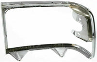 Front Head Light Door Bezel Chrome Steel Right Passenger Side Direct Replacement Compatible With 1992-1997 Ford F-Series FO2513131 F2TZ13064C