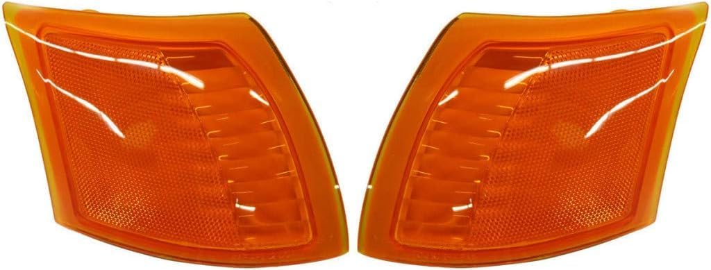 Set Of 2 Front Marker Lamp Lens And Housing Left Driver & Right Passenger Side Direct Replacement Compatible With 2002-2005 Saturn Vue GM2551188 GM2550188 22700025 22700024