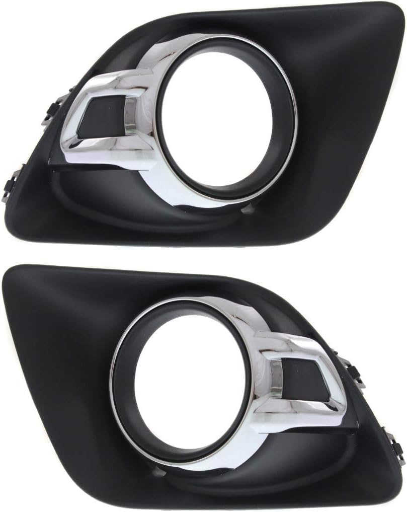 Front Bumper Cover Primed + Upper & Lower Grille + Chrome Molding + Headlight + Fog Light + Trim Left & Right Side Direct Replacement Compatible With 2011-2012 Mitsubishi Outlander