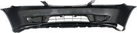 Front Bumper Cover Primed + Grille Painted Black Shell & Insert Direct Replacement Compatible With 2004-2005 Honda Civic HO1000216 HO1200164 04711S5AA91ZZ 71122S5AA00ZB