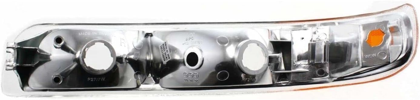 Front Park Light Lens And Housing Left Driver Side Direct Replacement Compatible With 1999-2002 Chevrolet Silverado / 2000-2006 Tahoe GM2520173 15199558