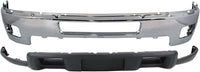 Front Bumper + Upper Cover Chrome + Lower Valance + Extension + Fog Lights + Inner & Outer + Impact Brackets Direct Replacement Compatible With 2011-2014 Silverado 2500HD 3500HD
