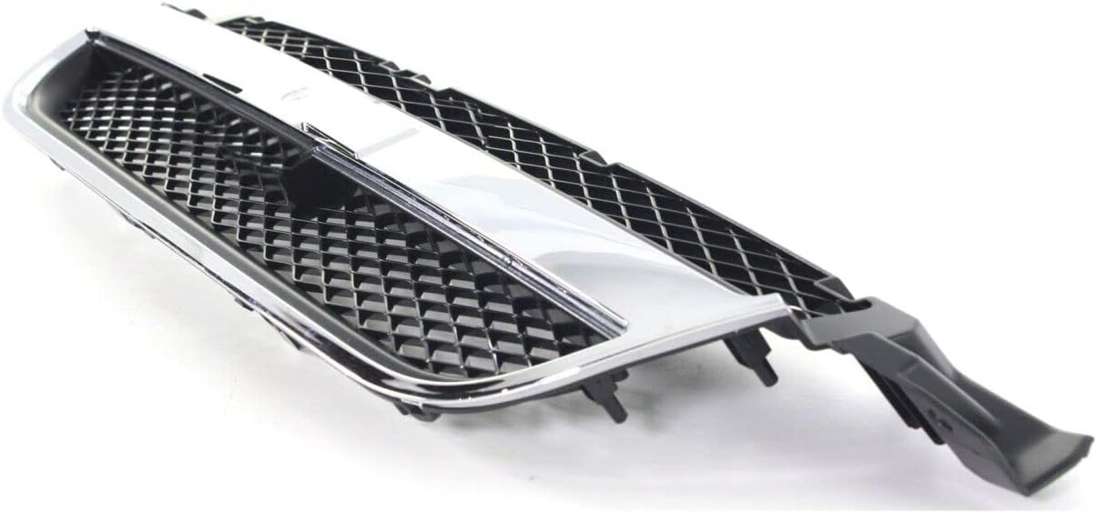 Front Grille With Chrome Center Bar Textured Black Shell And Insert Direct Replacement Compatible With 2007-2011 Chevrolet Aveo GM1200577 96648529