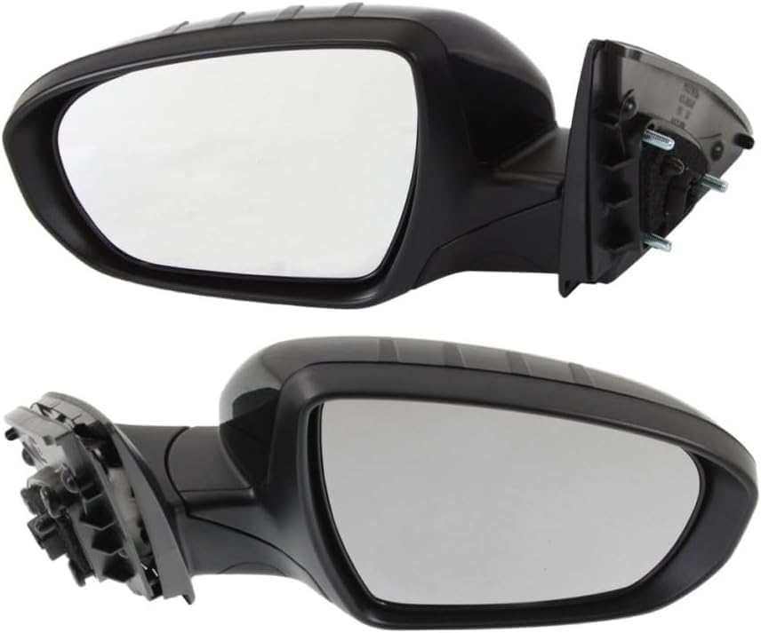 Set Of 2 Front Power Mirrors Manual Folding Non-Heated Primed Left Driver & Right Passenger Side Direct Replacement Compatible With 2011-2013 Kia Optima KI1320152 KI1321152 876202T110