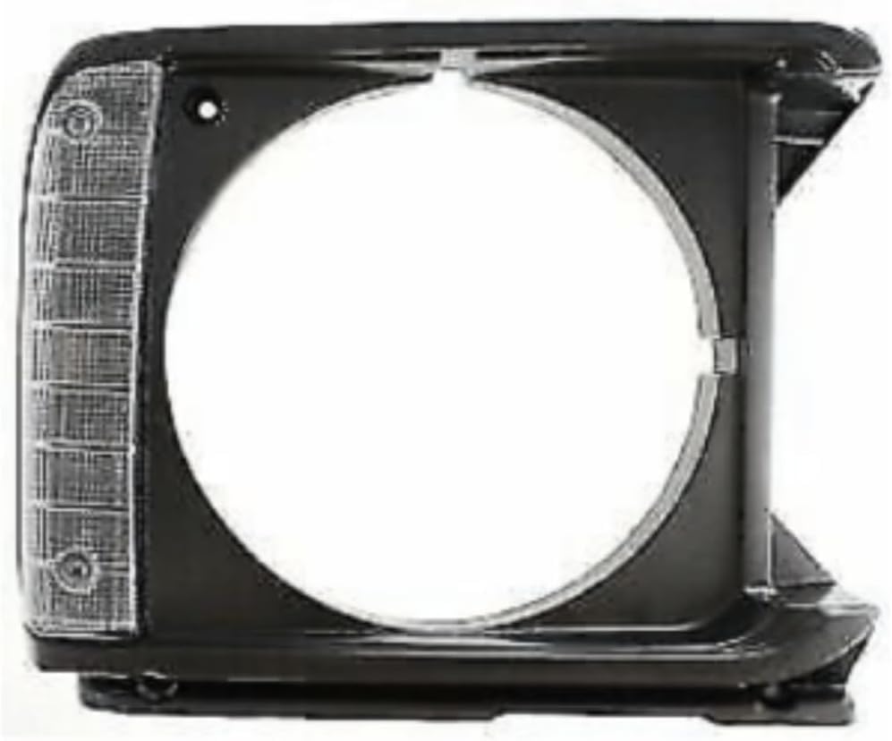 Set Of 2 Front Head Lamp Bezels With Parking Light Holes Primed Left Driver & Right Passenger Side Direct Replacement Compatible With 1979-1981 Toyota Pickup TO2512133 TO2513133