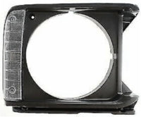 Set Of 2 Front Head Lamp Bezels With Parking Light Holes Primed Left Driver & Right Passenger Side Direct Replacement Compatible With 1979-1981 Toyota Pickup TO2512133 TO2513133