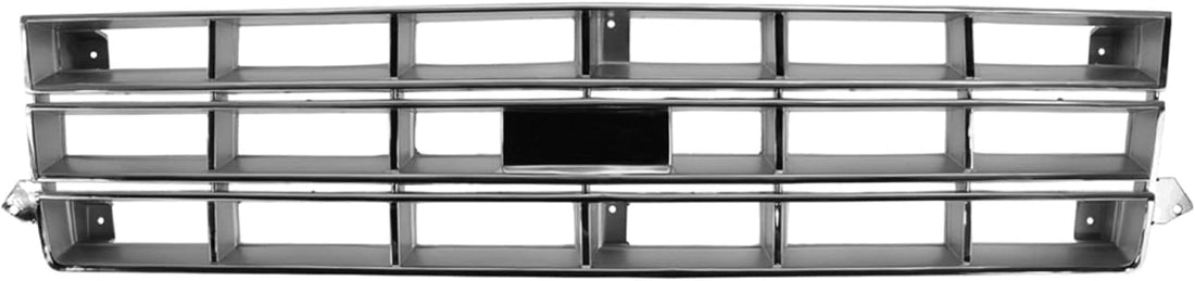 Front Grille Chrome Shell And Insert Direct Replacement Compatible With 1983-1990 Chevrolet S10 Blazer / 1982-1990 Pickup GM1200334 14027187