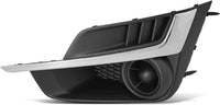 Front Fog Light Cover With Chrome Molding Left Driver Side Direct Replacement Compatible With 2015-2016 Subaru Impreza SU1038109 57731FJ410