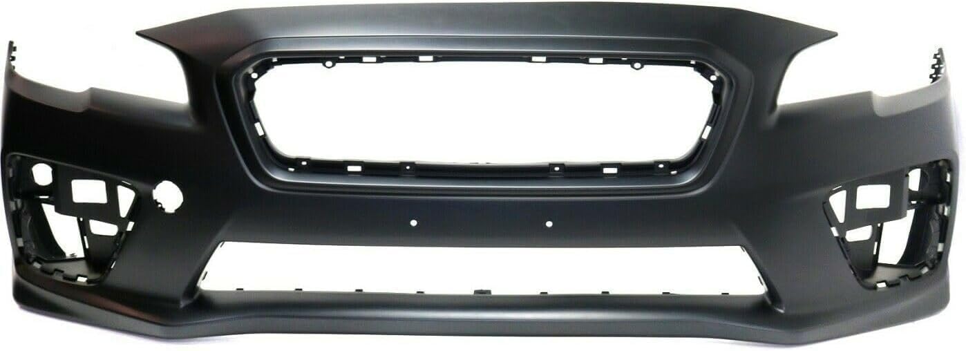Front Bumper Cover Primed Plastic + Upper & Lower Grille + Headlight + Fog Lights Cover + Signal Lamp Left & Right Side Direct Replacement Compatible With 2015-2017 Subaru WRX