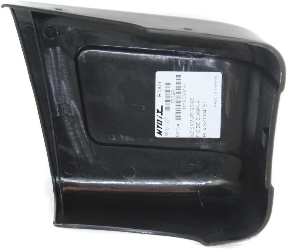 Set Of 2 Front Bumper End Cap Left Driver & Right Passenger Side Direct Replacement Compatible With 1986-1995 Suzuki Samurai SZ1005101 SZ1004101 7174183302 7174283302