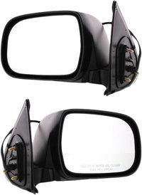 Set Of 2 Front Power Mirror Manual-Folding Non-Heated Plastic Left Driver & Right Passenger Side Direct Replacement Compatible With 2005-2011 Toyota Tacoma TO1320256 TO1321256