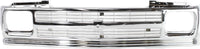 Front Grille Assembly Chrome With Headlight Holes And Emblem Provision Direct Replacement Compatible With 1991-1994 Chevrolet S10 Blazer / 1991-1993 S10-Pickup GM1200491 15675049-PFM