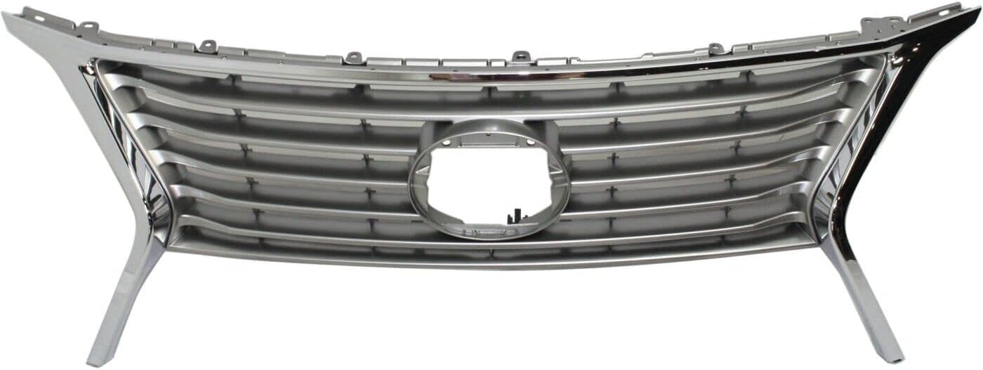 Front Grille Silver Shell & Insert Direct Replacement Compatible With 2013-2015 Lexus RX350 LX1200144 531010E140