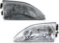 Set Of 2 Front Headlight Assembly Right Passenger & Left Driver Side Direct Replacement Compatible With 1994-1998 Ford Mustang FO2503130 FO2502130 F4ZZ13008E F4ZZ13008F