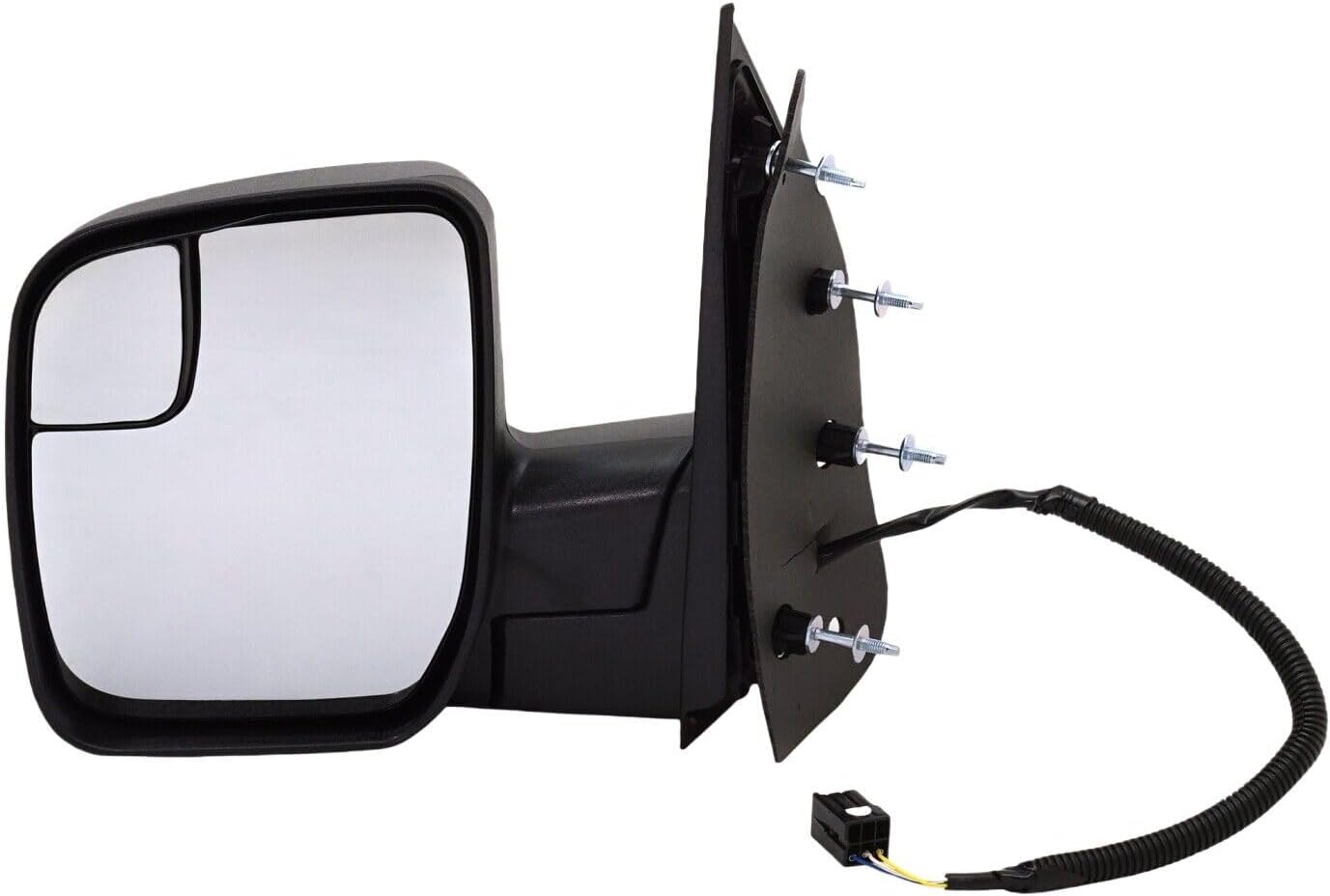 Front Power Mirror Manual Folding Non-Heated Textured Left Driver Side Direct Replacement Compatible With 2010-2014 Ford F-Series FO1320396 AC2Z17683AA